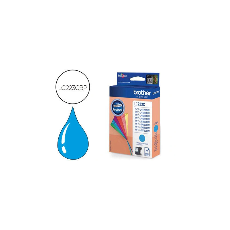 Cartouche brother jet d'encre originale lc223c couleur cyan