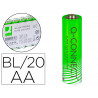 Pile q-connect alcaline aa lr6 capacité 1.5v pack 20 unités