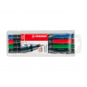 Stylo-feutre stabilo ohp pen permanent pointe extra fine 0.4mm encre indélébile multi-supports agrafe 4 unités assorties