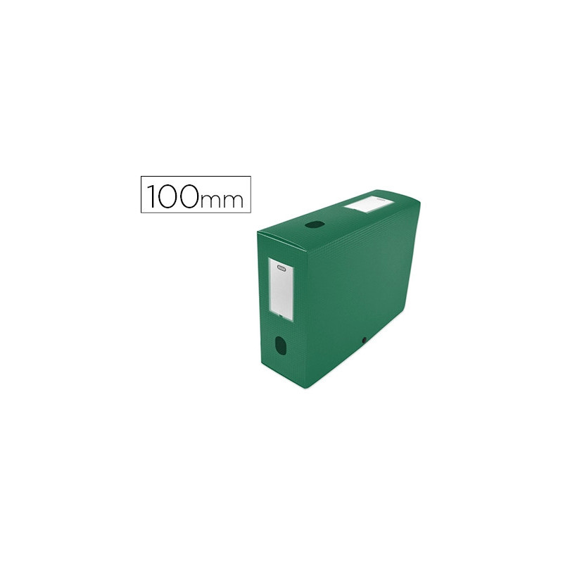 Boîte classement oxford memphis polypropylène 7/10e à plat 240x320mm dos 100mm bouton pression coloris vert