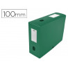 Boîte classement oxford memphis polypropylène 7/10e à plat 240x320mm dos 100mm bouton pression coloris vert