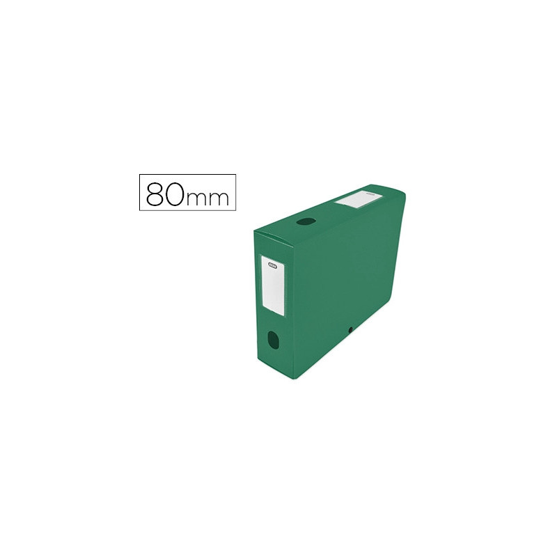 Boîte classement oxford memphis polypropylène 7/10e à plat 240x320mm dos 80mm bouton pression coloris vert