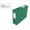 Boîte classement oxford memphis polypropylène 7/10e à plat 240x320mm dos 80mm bouton pression coloris vert