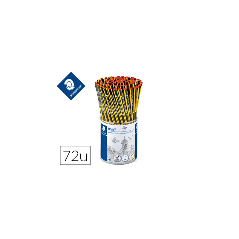Crayon graphite staedtler noris eco 183 hb triangulaire wopex hb mine résistante pot 72 unités