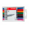Stylo-feutre stabilo ohp pen soluble pointe fine 0.7mm multi-supports effaçable grip ergonomique pochette assortie 8u