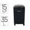 Destructeur q-connect q15cc automatique coupe croisée 4x30mm capacité 15f détruit trombones a4 35l 381x653x325mm