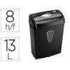 Destructeur q-connect q8ccc automatique coupe croisée 5.6x47mm a4 détruit agrafes trombones cb 13l 306x171x425mm 4.17kg