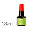 Encre à tampons q-connect pour feutre ou mousse coloris rouge flacon 28ml