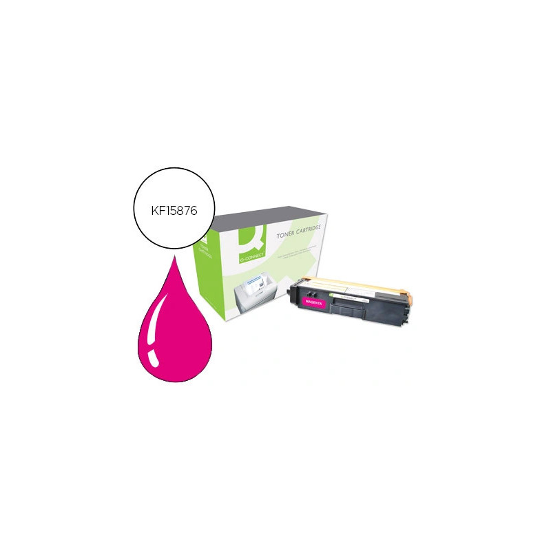Toner laser q-connect compatible imprimantes brother tn325m couleur magenta 3500p