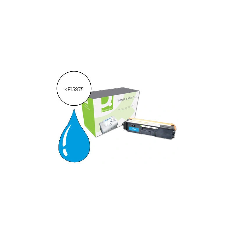 Toner laser q-connect compatible imprimantes brother tn325c couleur cyan 3500p