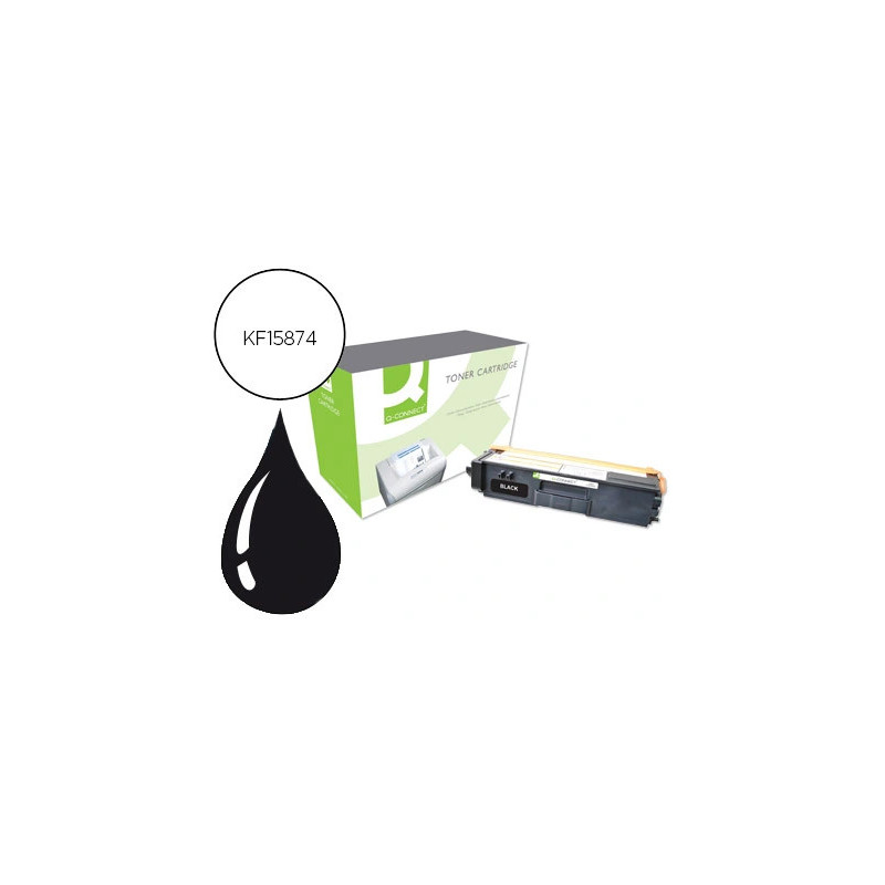Toner laser q-connect compatible imprimantes brother tn325bk couleur noir 4000p