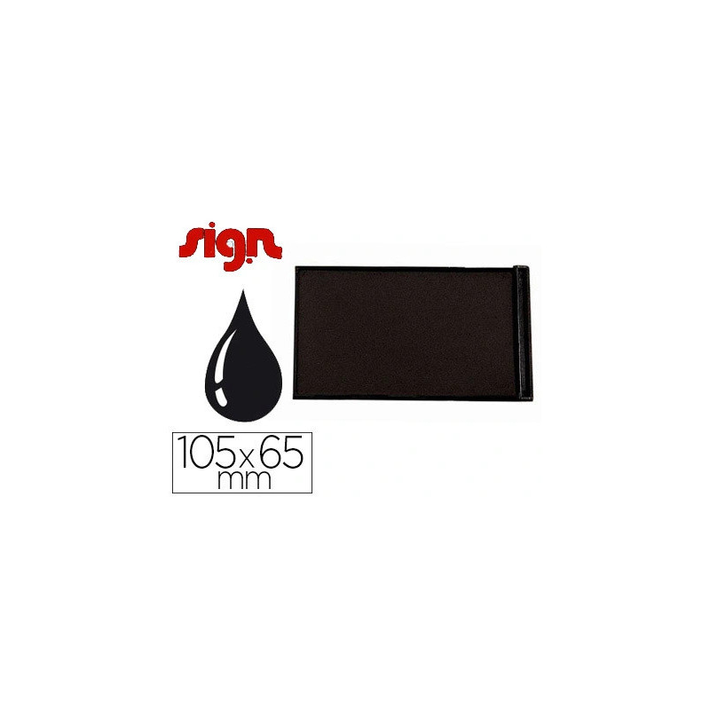 Recharge sign pour tampon encreur 105x65mm coloris noir