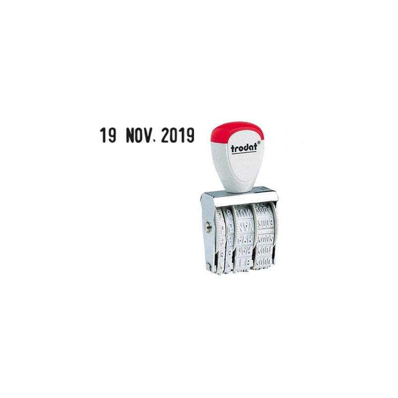 Tampon dateur trodat 1010 encrage séparé changement par molette date 4mm utilisation avec tampon encreur