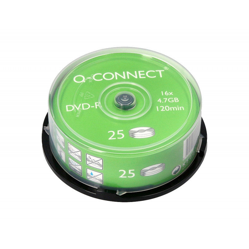 Dvd-r q-connect vitesse 16x tour 25 unités