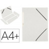 Chemise q-connect carte lustrée 375g pour documents a4 320x243mm 3 rabats coloris blanc