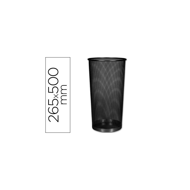 Porte-parapluies q-connect maille métallique capacité 22.6l hauteur 500mm diamètre fond 265mm coloris noir