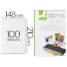 Pochette plastification q-connect à chaud économique format a5 100 microns boîte 100 unités