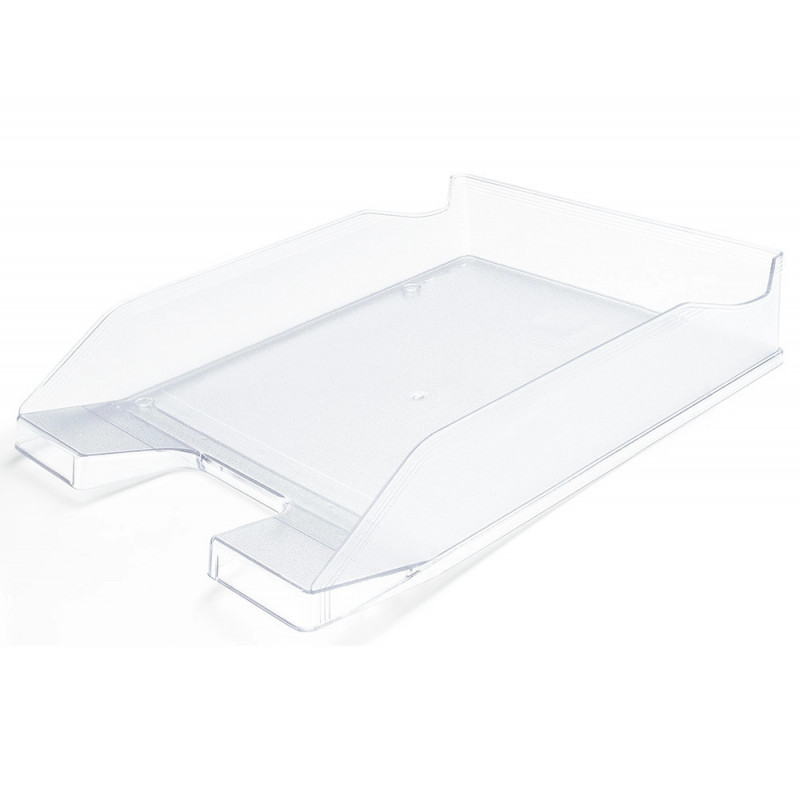 Corbeille à courrier q-connectpolypropylène documents a4+ 240x320mm empilable 350x255x65mm coloris cristal