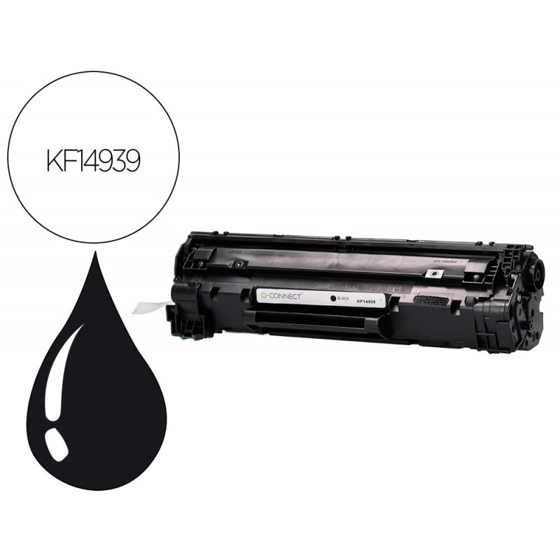Toner laser q-connect compatible imprimantes hp ce285a couleur noir 1600p
