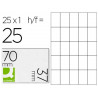 Étiquette adhésive q-connect 70x37mm coins droits imprimantejet d'encre laser copieur enveloppe de 25 feuilles