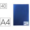 Protège-documents elba memphis polypropylène couverture semi-rigide 40 pochettes 80 vues a4 210x297mm coloris bleu