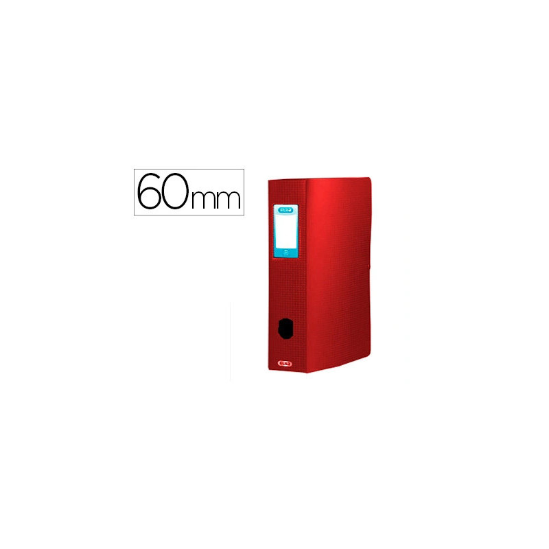 Boîte classement oxford memphis polypropylène opaque 7/10e dos 60mm bouton pression coloris rouge