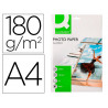 Papier photo q-connect jet d'encre glacé brillant a4 18 0g/m2 compatible toute imprimante paquet 20 feuilles