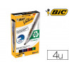 Marqueur bic velleda 1751 effaçable pointe biseautée tracé 2/5mm encre base alcool inodore corps plastique boîte 4u