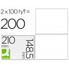 Étiquette adhésive q-connect 210x148.5mm coins droits imprimante jet d'encre laser copieur boîte 100 feuilles 200 unités