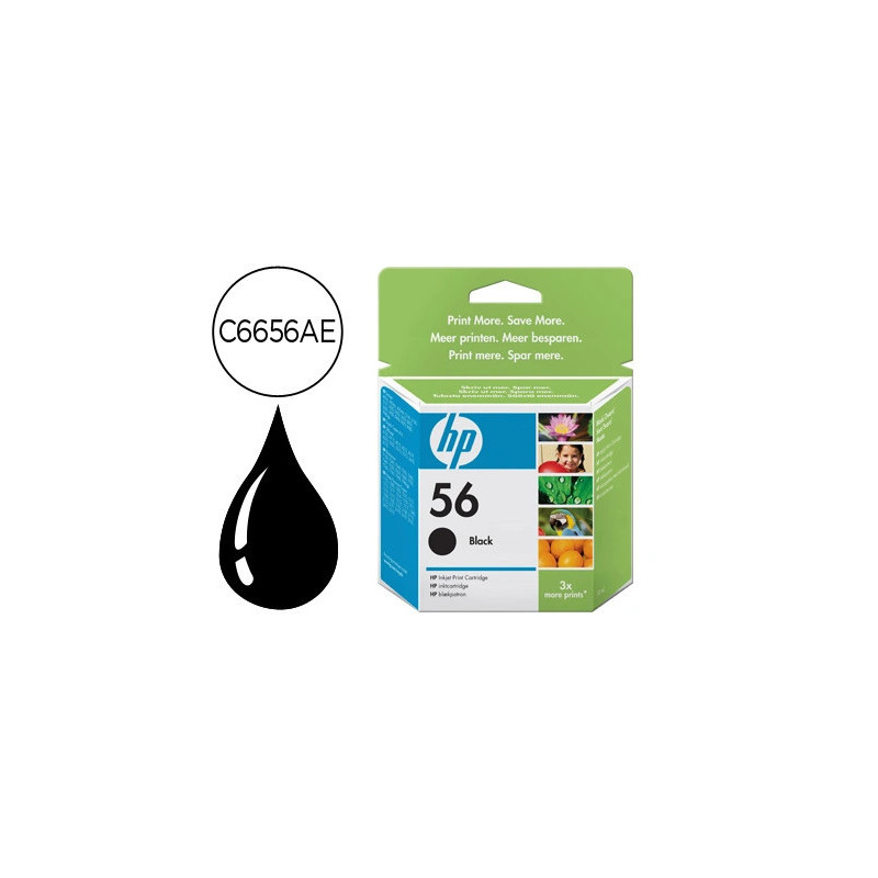 Cartouche hp 56 jet d'encre c6656ae couleur noir haute capacité 450p