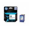 Cartouche hp 22 jet d'encre c9352ae 3 couleurs cyan/magenta/jaune 340p