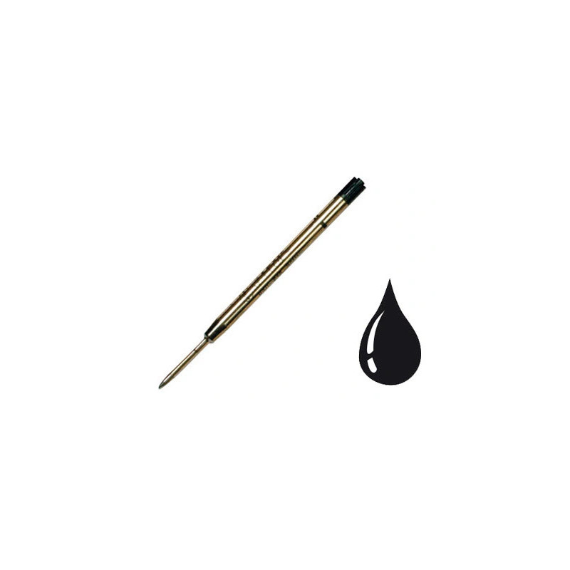 Recharge universelle stylo-bille type parker largeur fine coloris noir