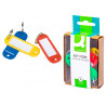 Porte-clés q-connect porte-étiquette plastique 50x22mm coloris assortis boîte 6 unités