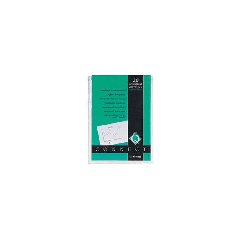 Chiffon q-connect absorbant jetable tous produits liquide même gamme pack 20 unités