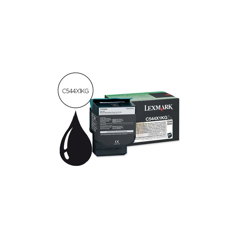 Toner laser lexmark c544/x544 c544x1kg couleur noir 6000p