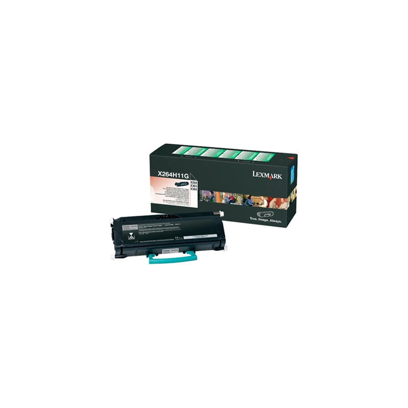 Toner laser lexmark x264h11g pour x264/x363/x364 couleur noir 9000p