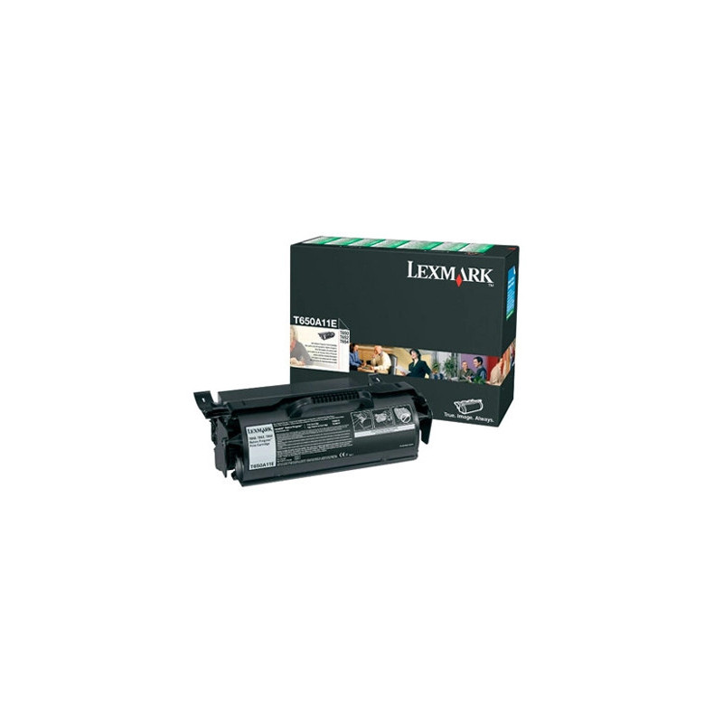 Toner laser lexmark t650a11e pour t650/t652/t654/t656 couleur noir 7000p