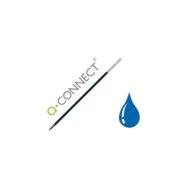 Recharge q-connect stylo-bille sur socle largeur moyenne coloris bleu