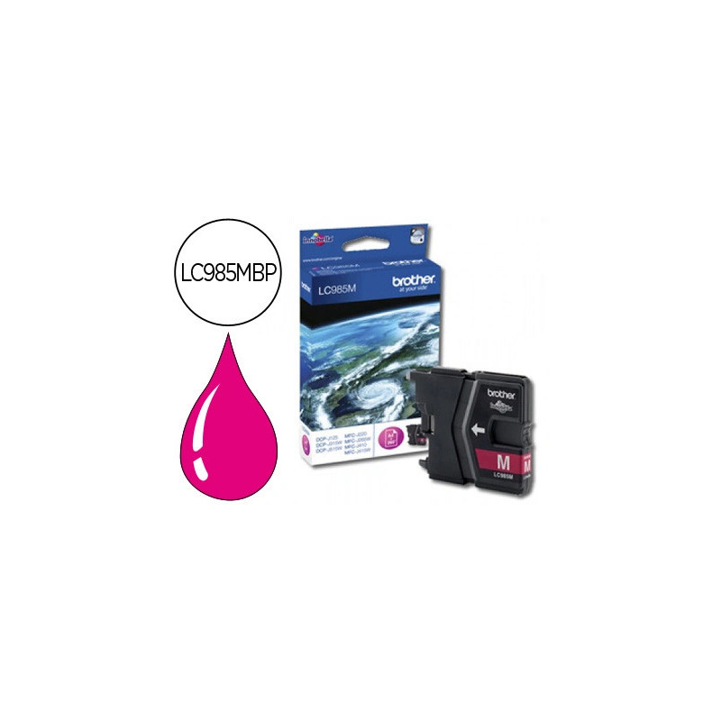 Cartouche brother jet d'encre lc985m couleur magenta 260p