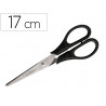 Ciseaux bureau q-connect économique droitier lames inox 170mm branches gainées abs bouts pointus coloris noir