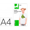 Feuille transfert q-connect pour tee-shirt coton coloris blanc compatible toute imprimante jet d'encre a4 paquet 10f