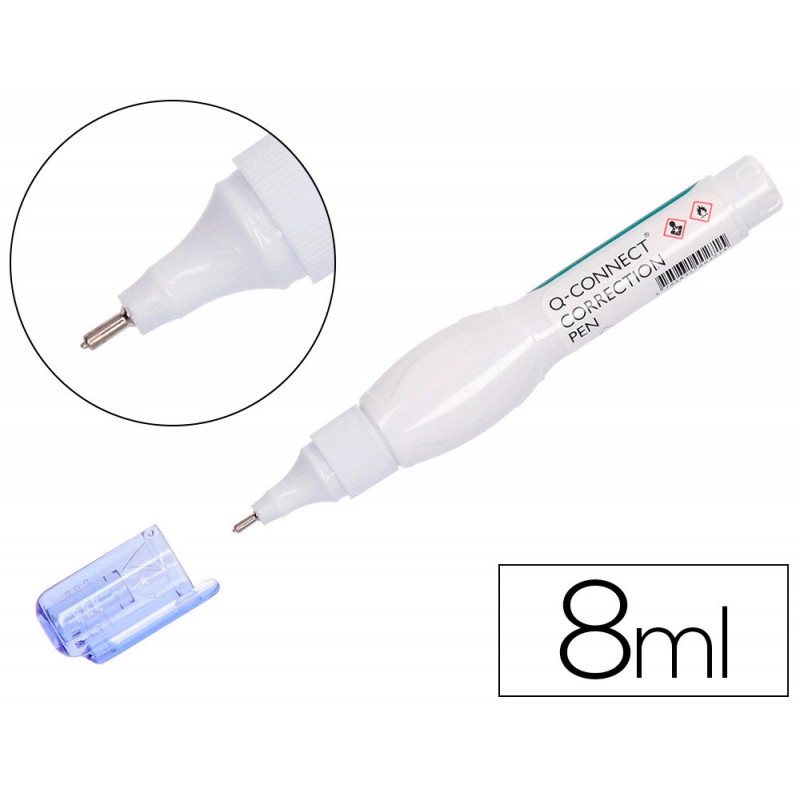 Stylo correcteur q-connect largeur bille 0.5mm séchage rapide 8ml