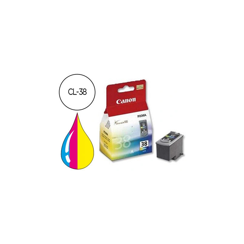 Cartouche canon jet d'encre 2146 b001-cl38 3 couleurs cyan/magenta/jaune 205p