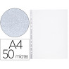 Pochette q-connect polypropylène grainé 5/100e eco perforée antistatique a4 210x297mm sachet 10 unités
