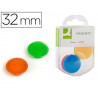 Aimant q-connect diamètre 25mm affichage signalisation toutes surfaces métalliques coloris assortis boîte 4 unités