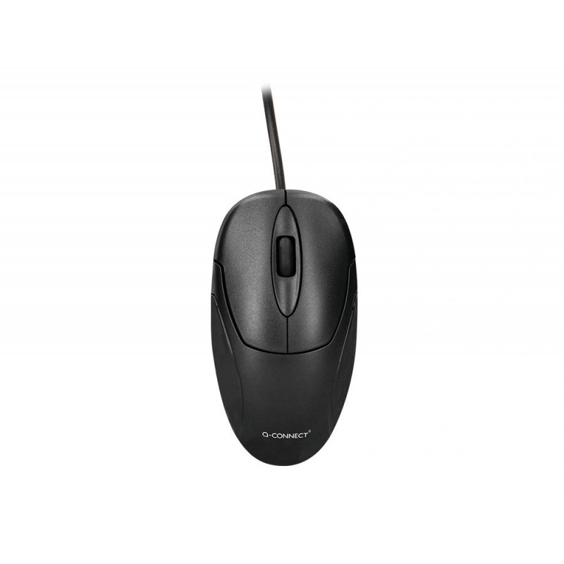 Souris filaire q-connect molette 2 boutons port usb adaptateur ps/2 coloris noir