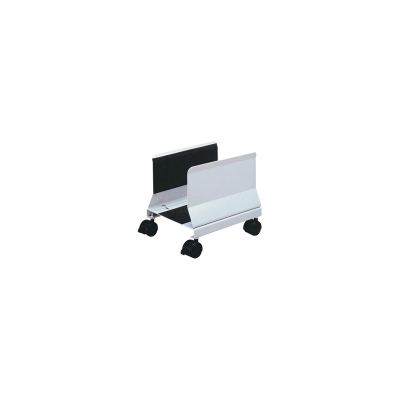 Support q-connect unité centrale métal solide largeur réglable 132/220mm roulettes freins