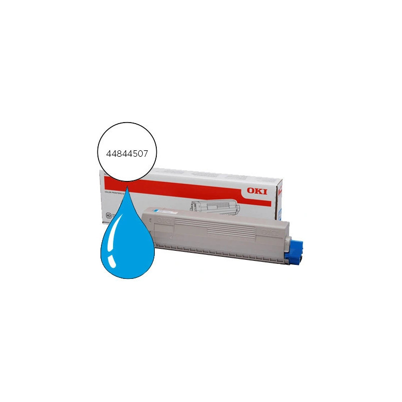 Toner laser oki c831/c840/c841 pour couleur cyan 10000p