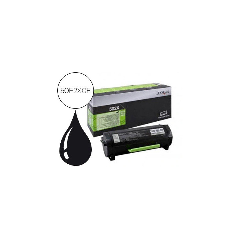 Toner laser lexmark 50f2x0e pour ms410/415/510/610 couleur noir 10000p