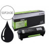 Toner laser lexmark 50f2x0e pour ms410/415/510/610 couleur noir 10000p